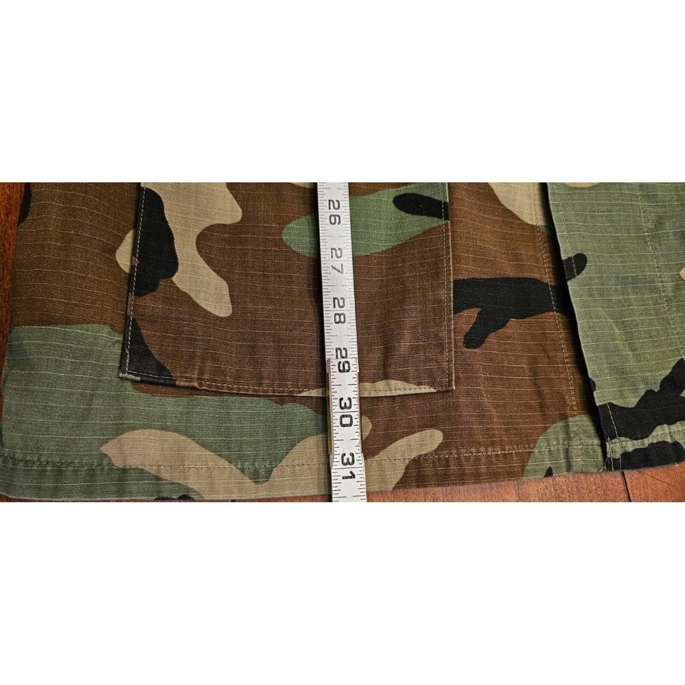 Mens Army Canvas Jacket Size‎ Large Green Camo - Picture 3 of 6